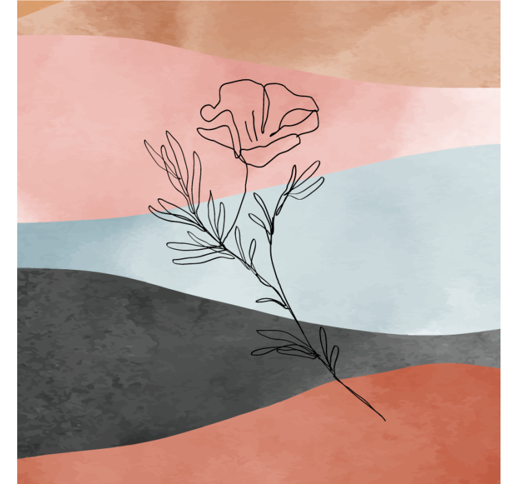 Estore de rolo para sala pintura abstrata aquarela - TenStickers