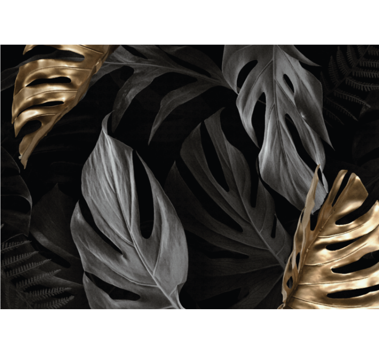 Estore de rolo para sala folhas tropicais elegantes - TenStickers