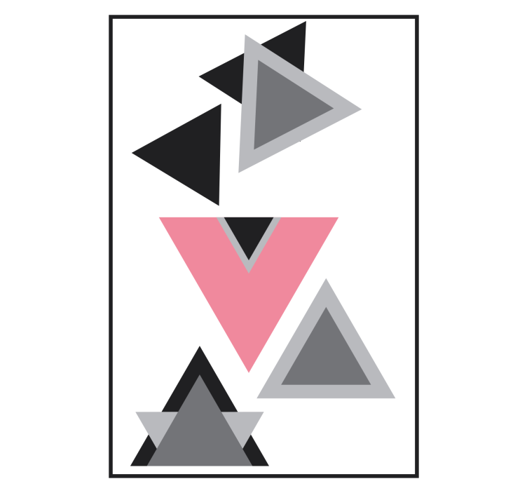 Estore de rolo para sala arte abstrata em triângulos - TenStickers