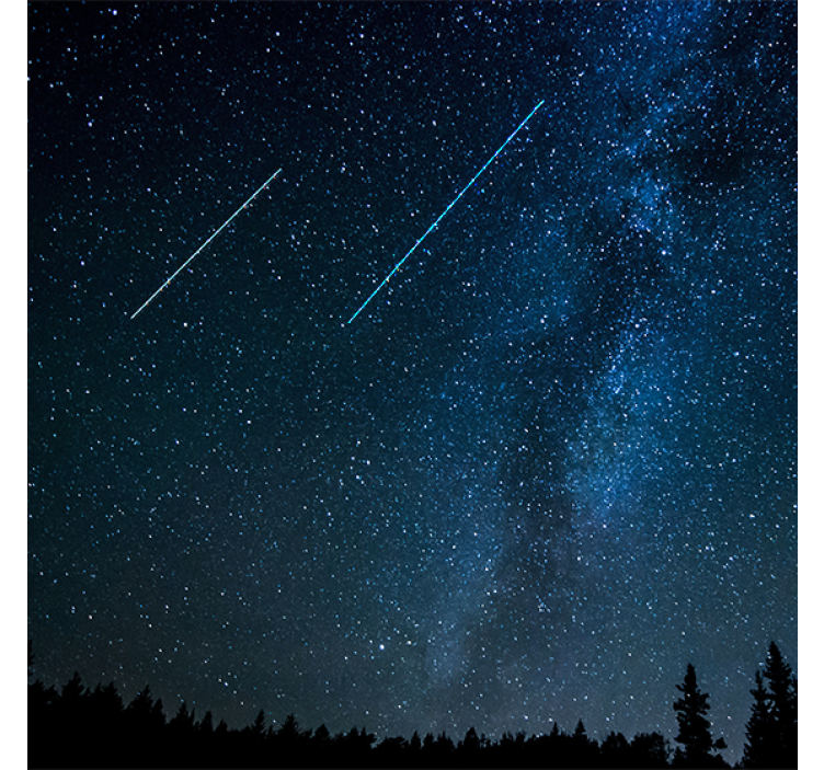 Estore de rolo para sala paisagem de estrelas cadentes - TenStickers