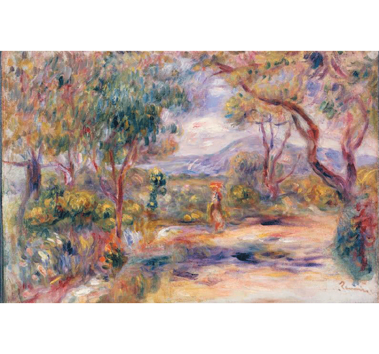 Estore de rolo para sala paisagem de uma vila na frança - TenStickers