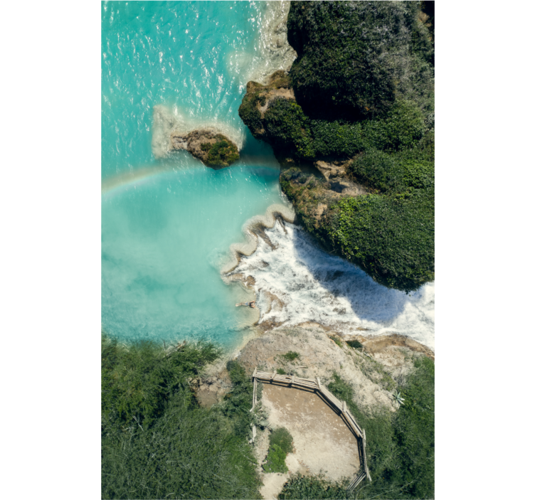 Estore de rolo para sala conexão de lago e mar - TenStickers