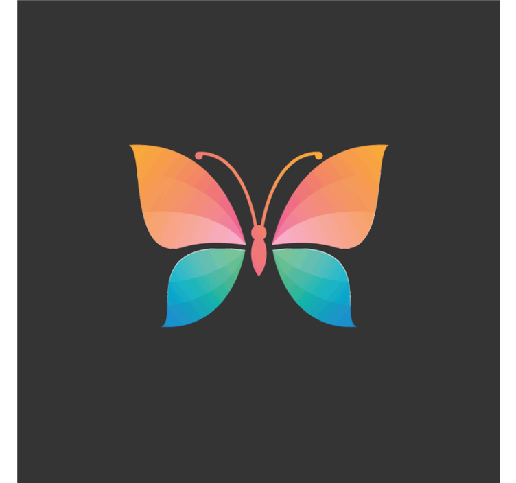 Estore de rolo para sala borboleta colorida e cromática - TenStickers