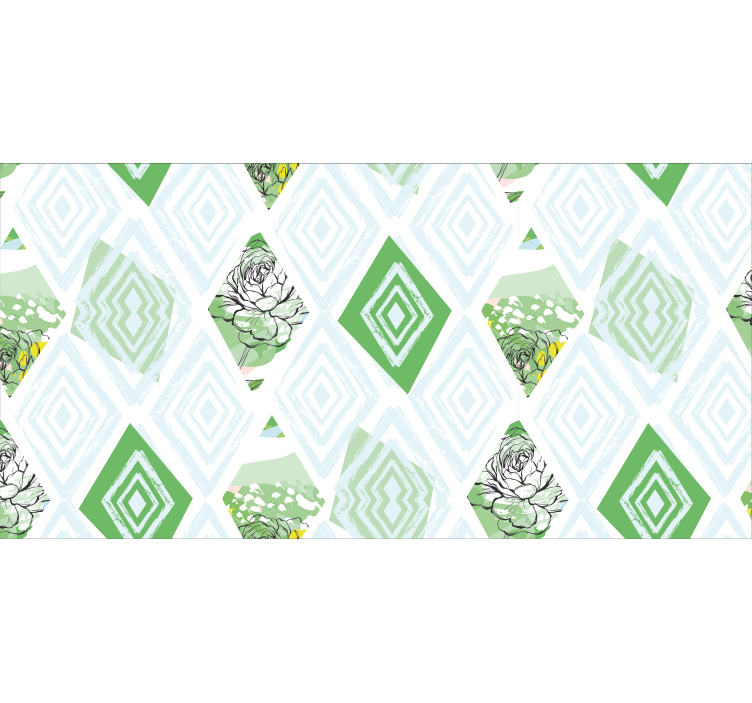 Estore de rolo para sala flores geométricas abstratas - TenStickers