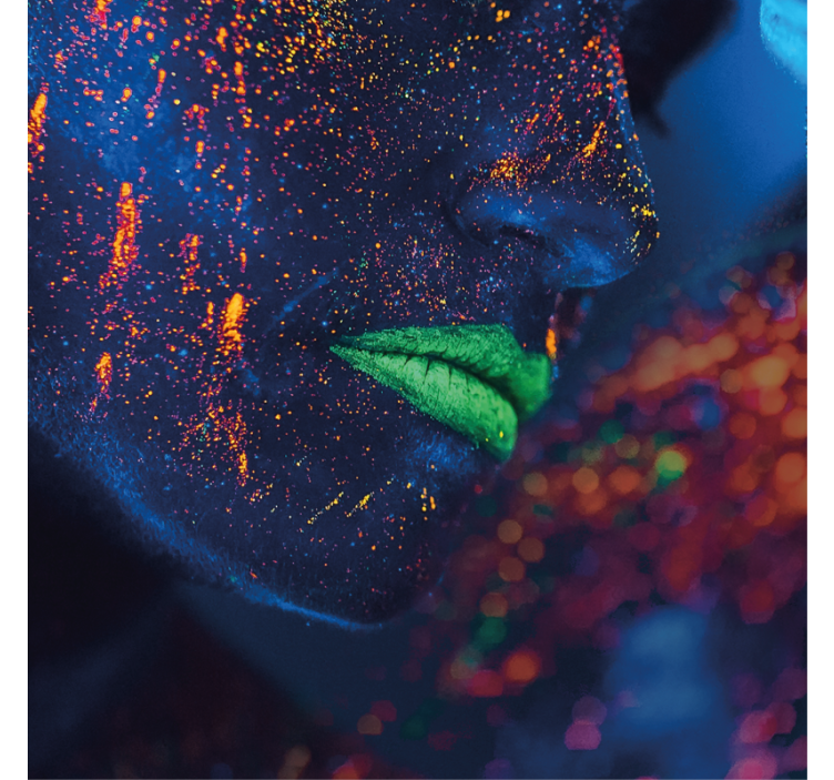 Estore de rolo para sala boca colorida pintada à mão - TenStickers