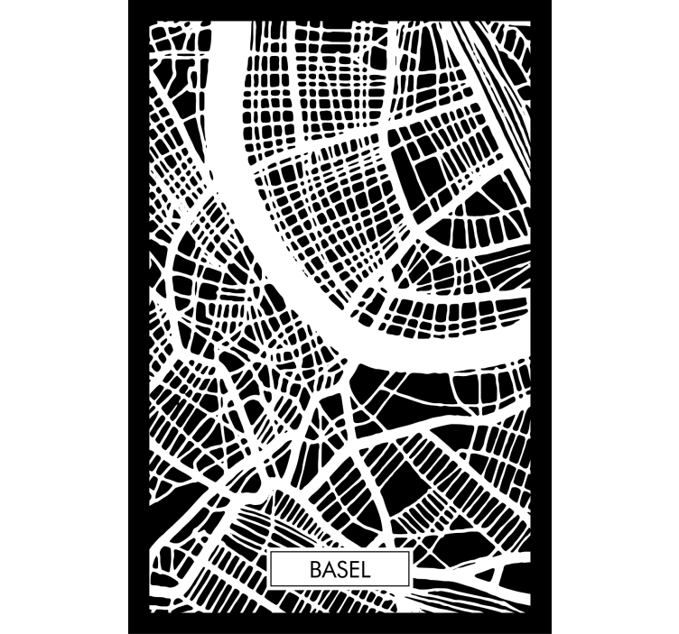 Estore de rolo para sala mapa topográfico de basel - TenStickers