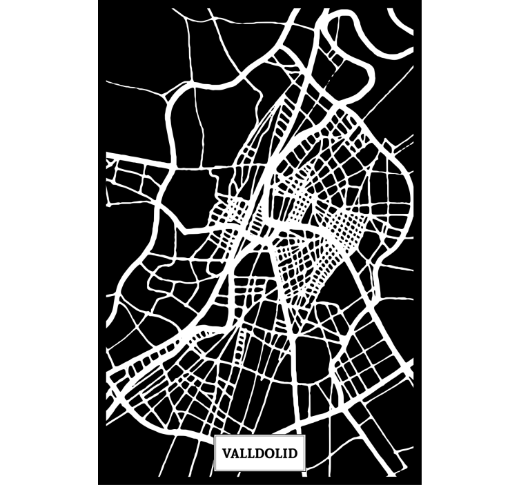 Estore de rolo para sala mapa topográfico de valladolid - TenStickers
