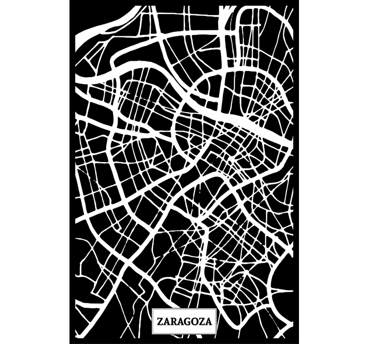 Estore de rolo para sala mapa topográfico de zaragoza - TenStickers