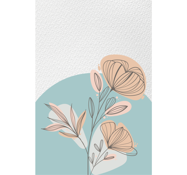Estore de rolo para sala pintura floral - TenStickers
