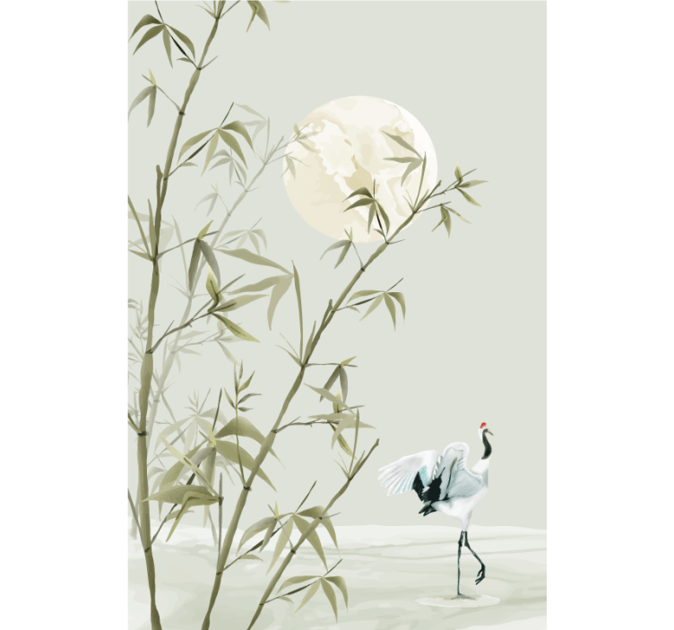 Estore de rolo para sala arte em bambu - TenStickers