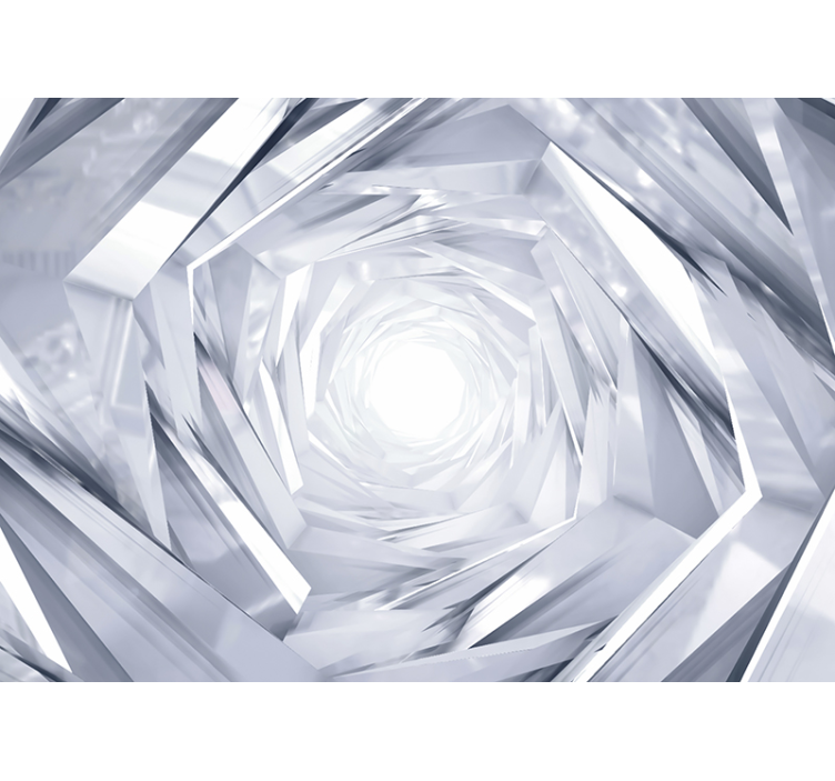 Estore de rolo branco túnel geométrico abstrato - TenStickers