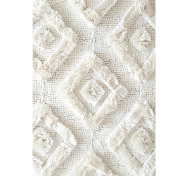 Estore de rolo branco padrão diamante - TenStickers