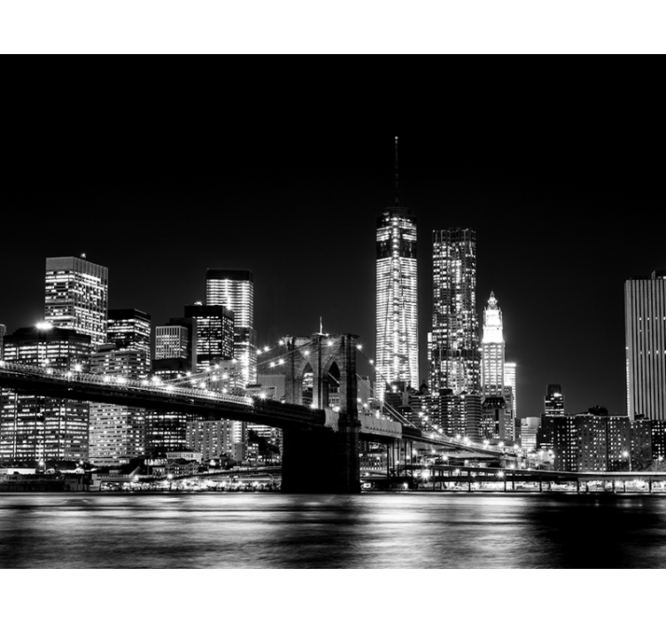 Estore de rolo preto fotomural nova york rio este - TenStickers