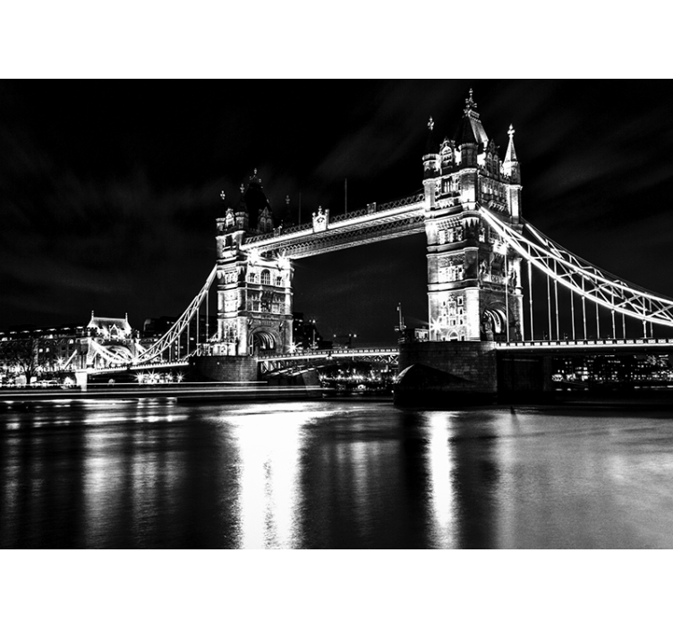 Estore de rolo preto noite da ponte de londres - TenStickers