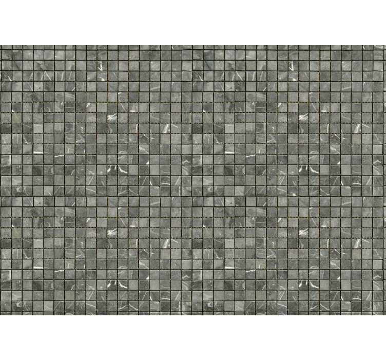 Estore de rolo cinzento azulejos pretos - TenStickers