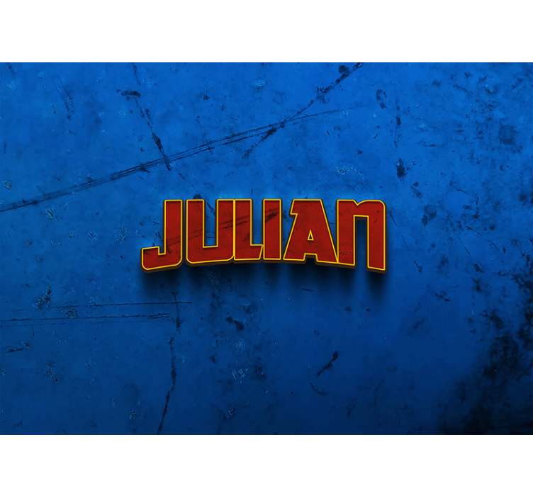 Estore de rolo azul parede de super-herói com nome - TenStickers