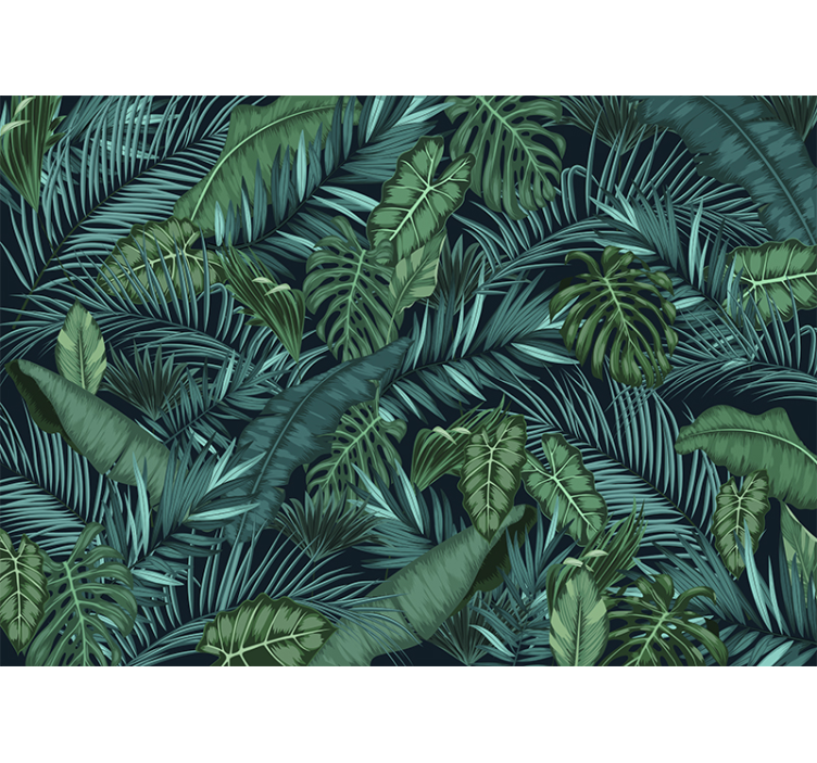Estore de rolo para sala jungle de papel de parede - TenStickers
