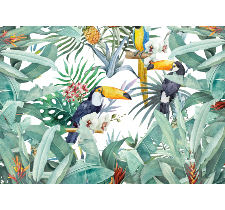 Estore de rolo para sala selva pintada - TenStickers