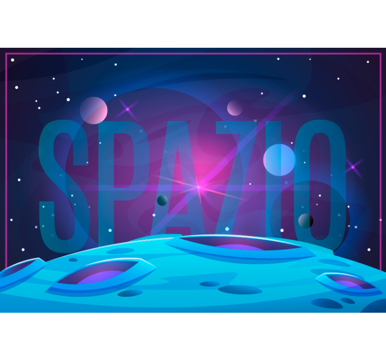 Estore de rolo azul universo e espaço - TenStickers