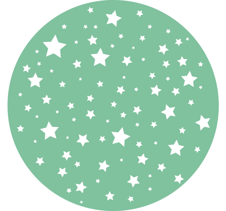 Estore de rolo verdes estrelas verdes redondas - TenStickers
