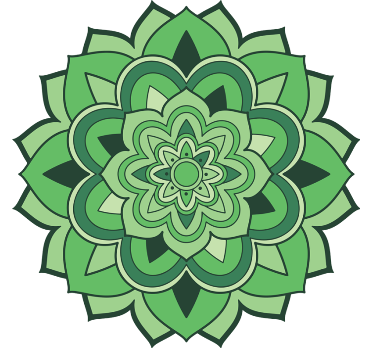 Estore de rolo verdes mandala verde - TenStickers