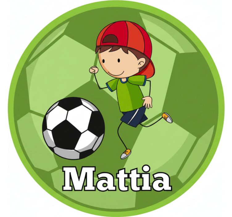 Estore de rolo verdes com design de futebol personalizável - TenStickers