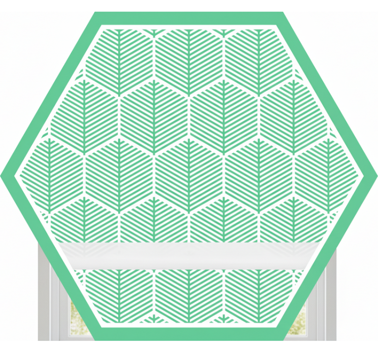 Estore de rolo verdes formato hexagonal de plantas - TenStickers
