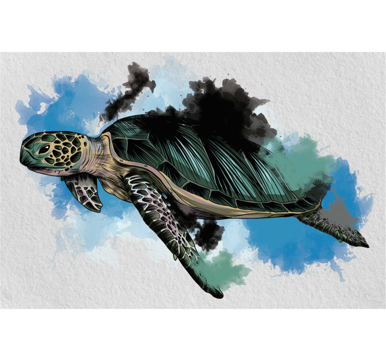 Estore de rolo para sala tartaruga aquarela - TenStickers