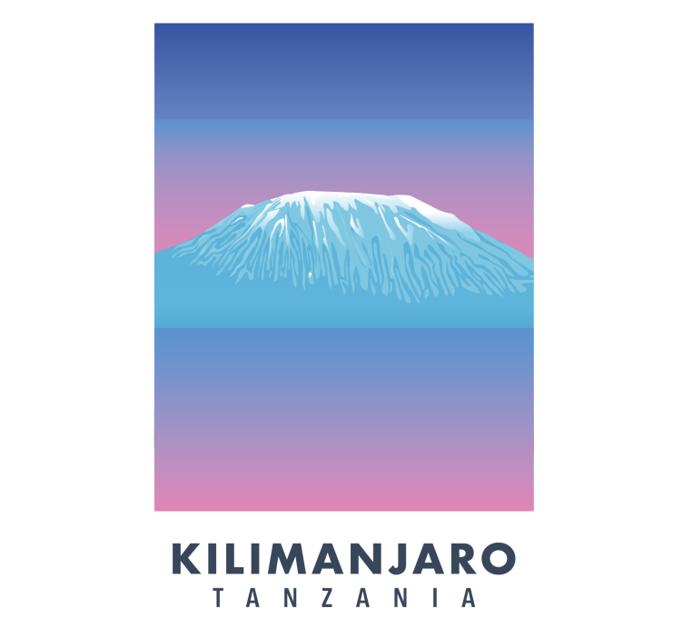 Estore de rolo para sala canvas retrô kilimanjaro - TenStickers