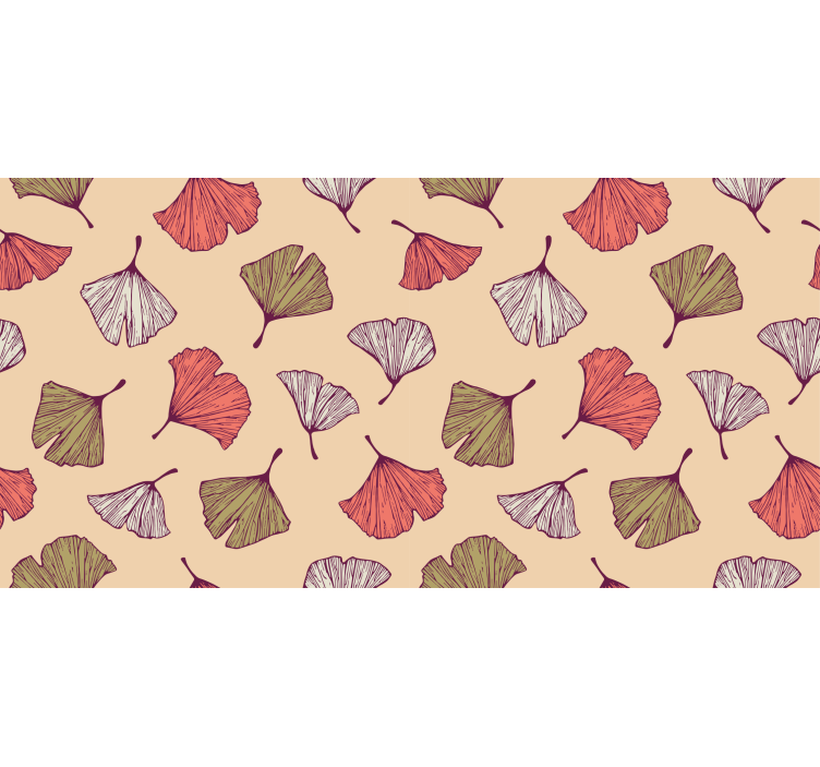 Estore de rolo para sala folhas de ginkgo coloridas - TenStickers