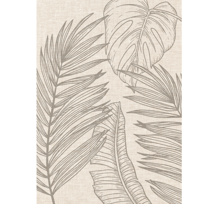 Estore de rolo bege efeito tecido tropical - TenStickers