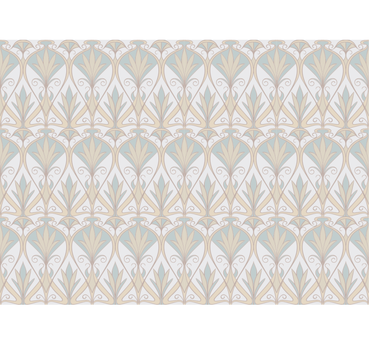 Estore de rolo bege padrão floral botânico retrô - TenStickers