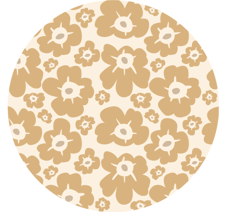 Estore de rolo bege com papoulas bege - TenStickers