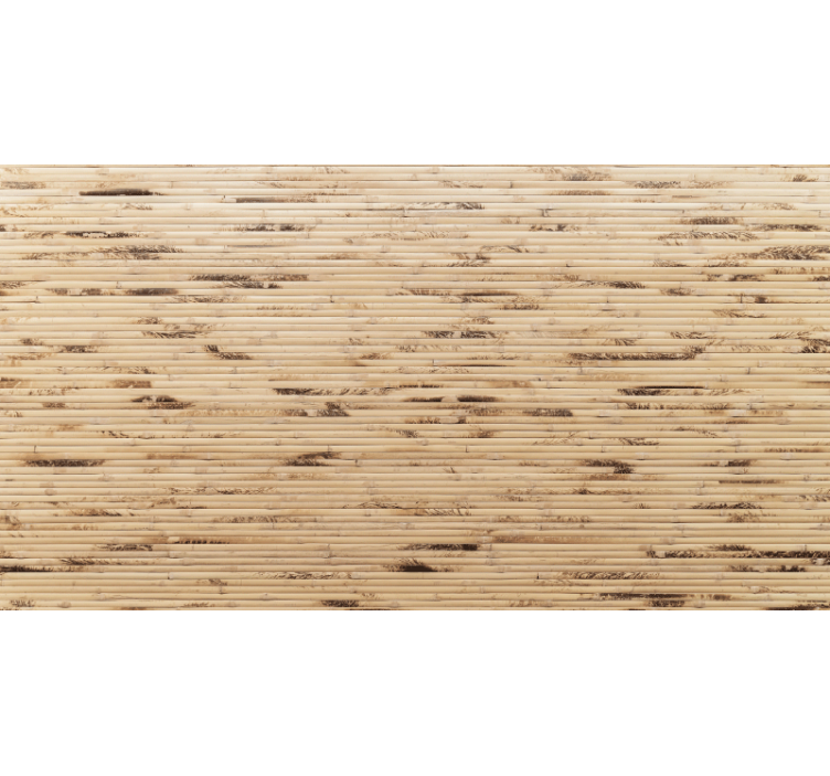 Estore de rolo bege com palitos de madeira claros - TenStickers