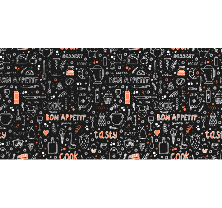 Estore de rolo quarto padrão bom apetite - TenStickers