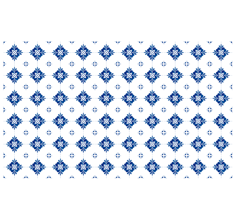 Estore de rolo quarto azulejo azul vintage - TenStickers