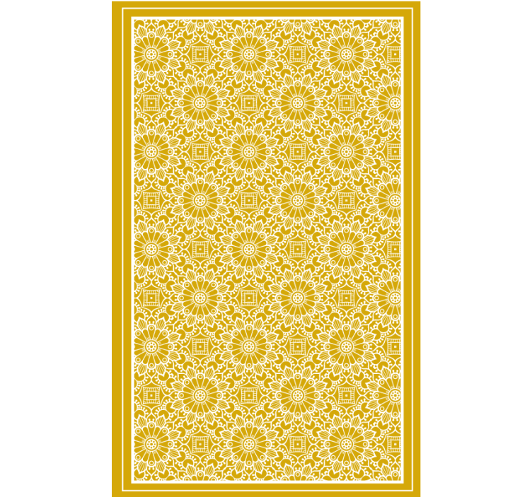 Estore de rolo quarto forma vintage amarela - TenStickers