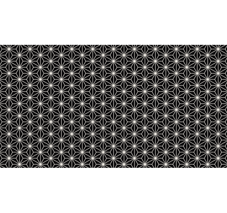 Estore de rolo quarto diamantes geométricos preto e branco - TenStickers