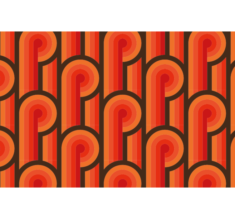 Estore de rolo quarto nó laranja dos anos 70 - TenStickers