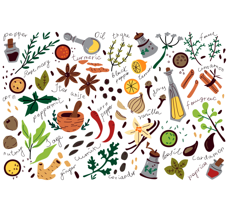 Estore de rolo quarto temperos - TenStickers