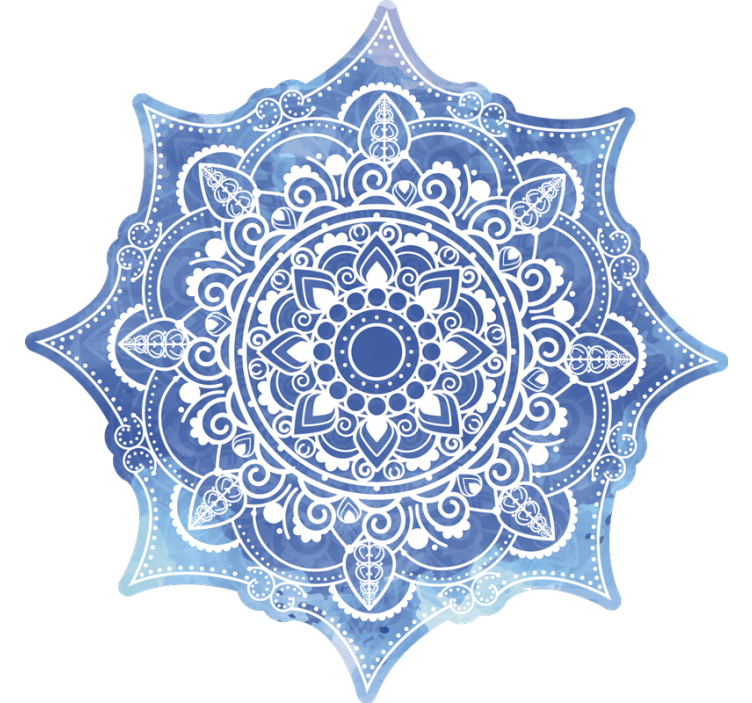 Estore de rolo quarto mandala azul aquarella - TenStickers