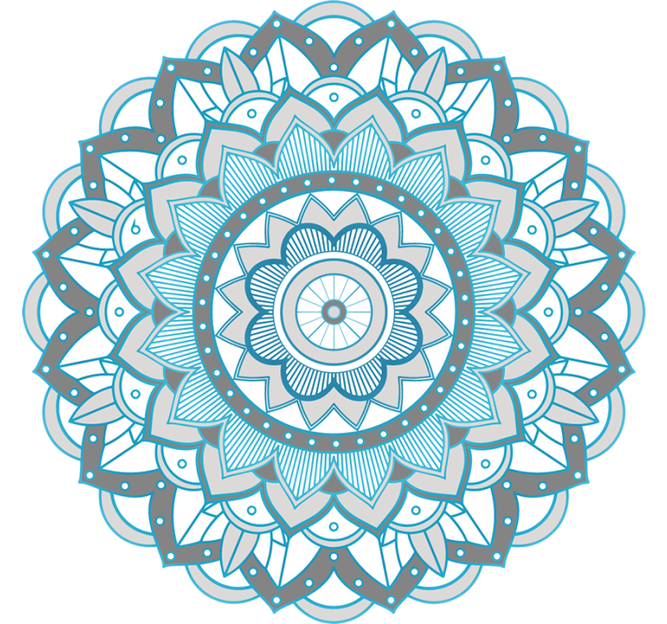 Estore de rolo quarto com design de mandala azul - TenStickers