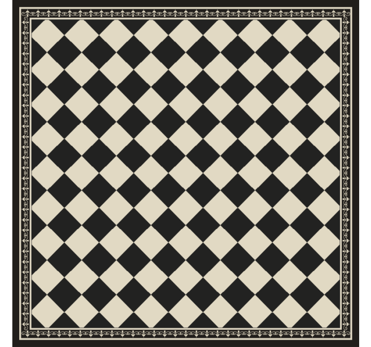 Estore de rolo quarto padrão xadrez preto - TenStickers
