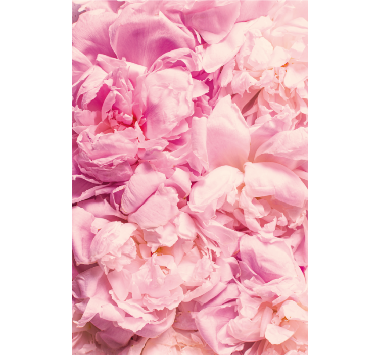 Estore de rolo quarto flores de peônia rosa realistas - TenStickers