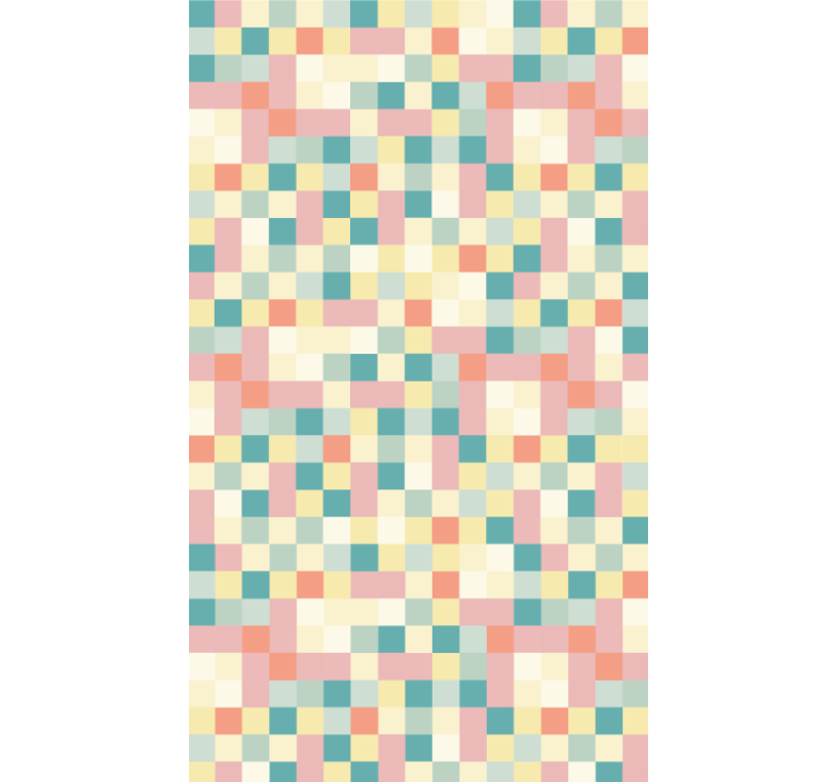 Estore de rolo quarto quadrados pastel coloridos - TenStickers