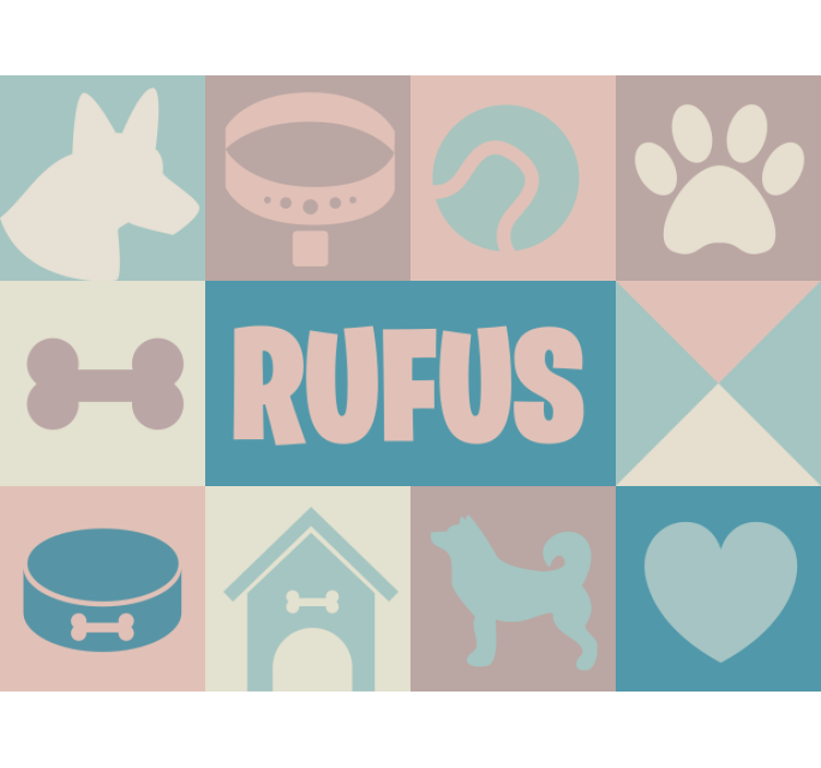 Estore de rolo quarto cães personalizados - TenStickers