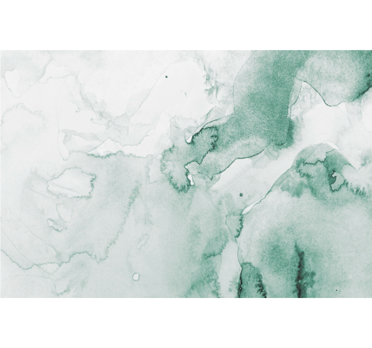 Estore de rolo quarto aquarela branca e verde - TenStickers