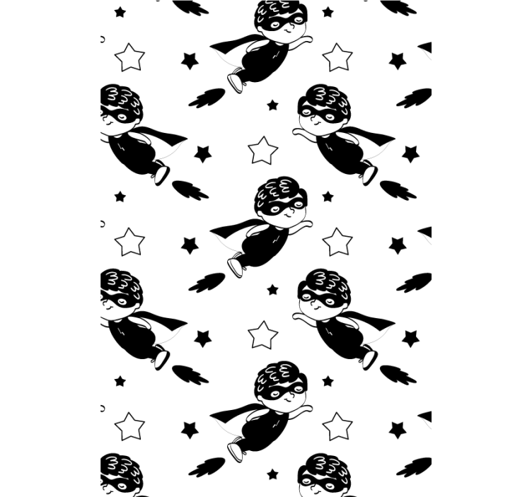 Estore de rolo quarto de bebé padrão de vôo de super-herói - TenStickers