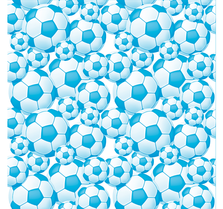 Estor de futebol com padrão de bola azul - TenStickers