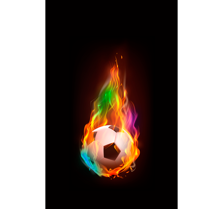 Cortina de futebol bola de fogo multicolor - TenStickers